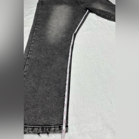 Ed Hardy Tiger Men's Jeans Slim Taper 39 x 31 Black/Grey Zipper-fly NWOT - Picture 9 of 15